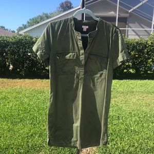J CREW army green dress size 8